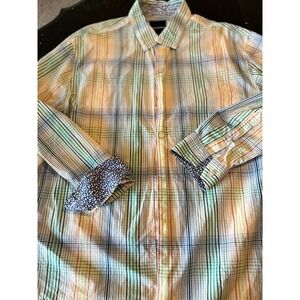 Tommy Bahama Men's Long‎ Sleeve Button Down Colorful Plaid Shirt